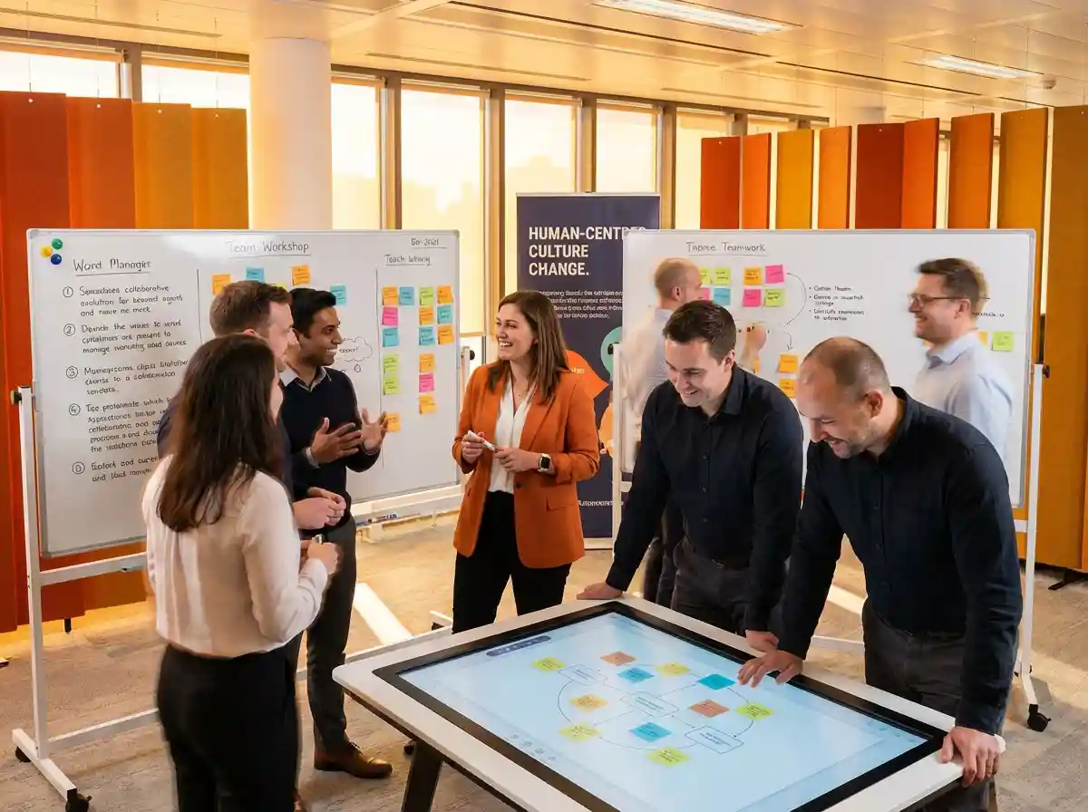 High energy workshop with smiling team