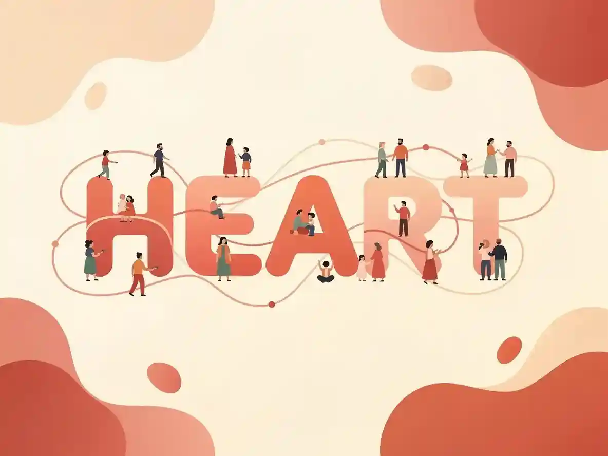 Abstract human + heartbeat visual