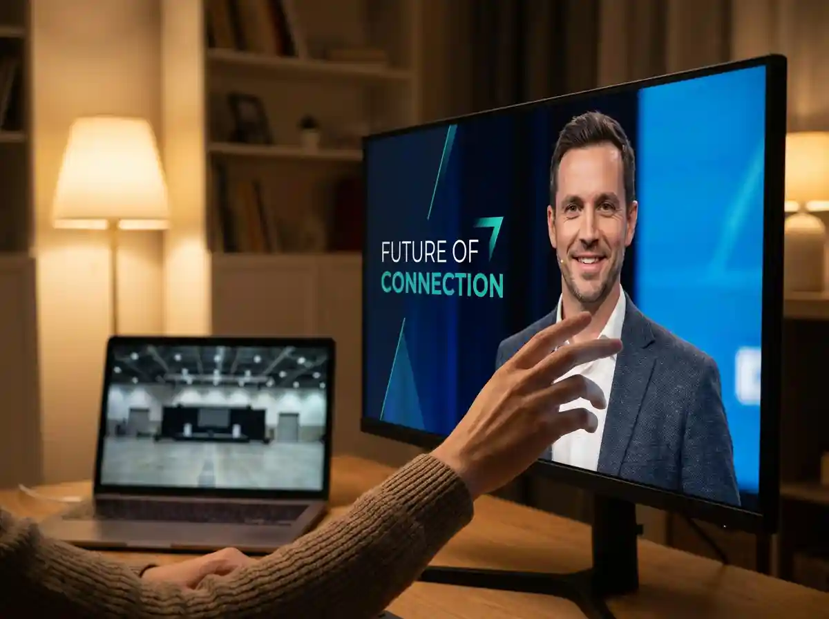 Hybrid event: live stage and remote audience